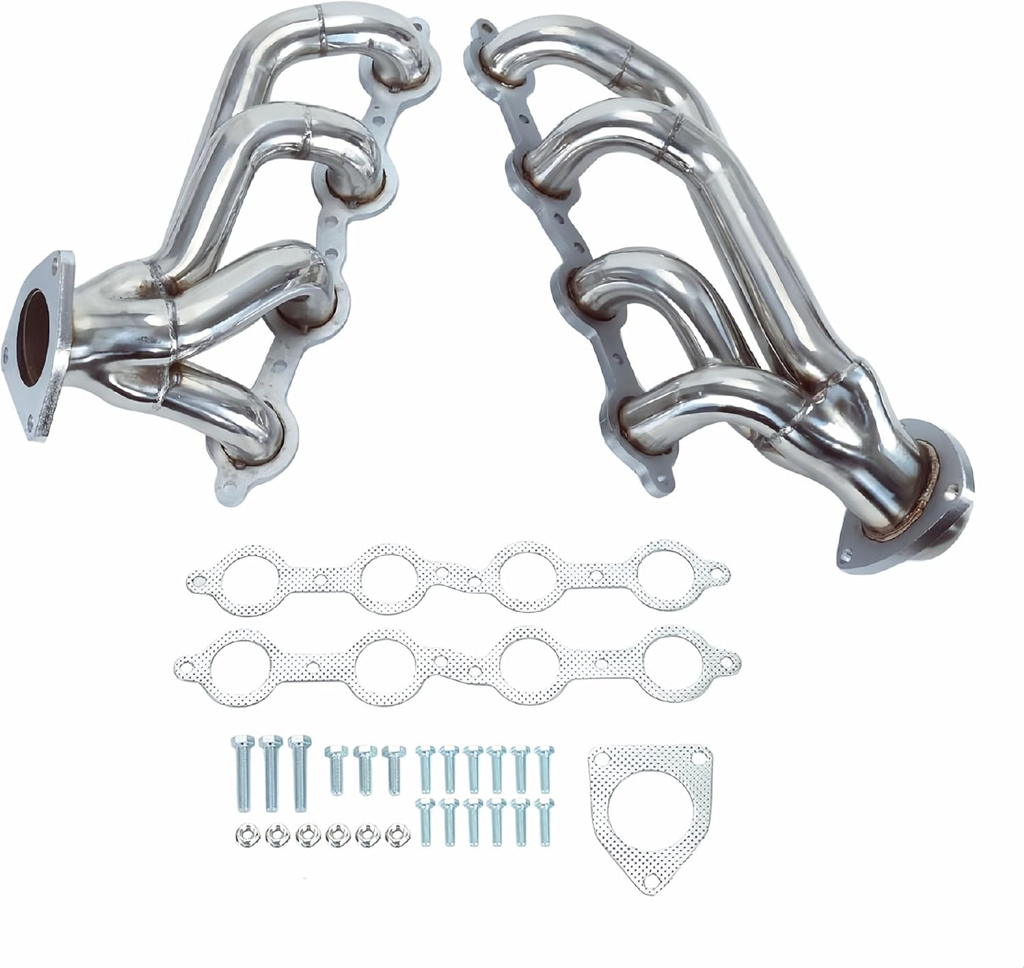 Exhaust Headers kit For for 2002-2016 Chevy Silverado 1500 2500HD 3500HD 4.8L 5.3L,02-16 Chevy Silverado 1500 2500HD 3500HD Exhaust Headers Manifold Stainless Steel