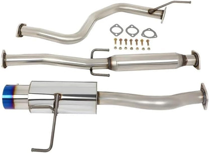 Exhaust Pipe Kit For Honda 1996-2000 civic 1.6L ，2.5" Pipe +4.5” Burnt Muffler TiP，1996 1997 1998 1999 2000 Honda Civic Exhaust Header Manifold Pipes