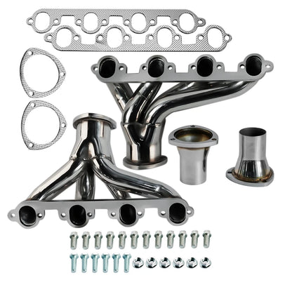 Shorty Exhaust Header Manifold For Ford Big Block 429 460 7.0L 7.5L，1969-1976 ，Country ，Custom ，Elite，Falcon ，Fairlane ，Galaxie ，Torino ，LTD ，Mustang ，Thunderbird