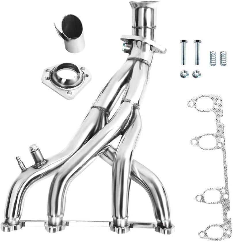Stainless Steel Performance Exhaust Header Manifold For VW Volkswagen 1985-1998 Golf GTI Jetta 1.8L 2.0L 8V Mk2 Mk3 & Cabriolet 1985-1993 1.8L & Cabrio 1995-1997 2.0L