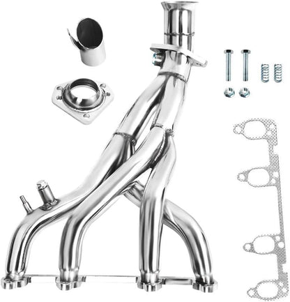 Stainless Steel Performance Exhaust Header Manifold For VW Volkswagen 1985-1998 Golf GTI Jetta 1.8L 2.0L 8V Mk2 Mk3 & Cabriolet 1985-1993 1.8L & Cabrio 1995-1997 2.0L