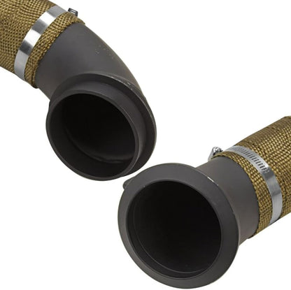 Black Exhaust Pipe For 3" Chevy & GMC DURAMAX DIESEL 6.6L LLY LBZ LMM 2005-2010 Silverado 2500/3500 & Sierra 2500/3500，2005 2006 2007 2008 2009 2010 Chevy Silverado & GMC Sierra Exhaust Header Pipes