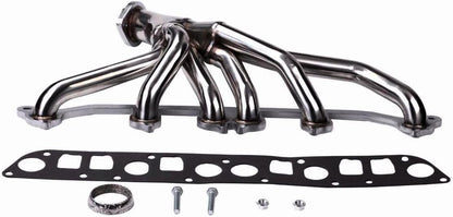 Stainless Steel Performance Exhaust Header Manifold For Jeep Wrangler Cherokee & Grand Cherokee 4.0L TJ YJ XJ ZJ,1991 1992 1993 1994 1995 1996 1997 1998 1999,Sliver