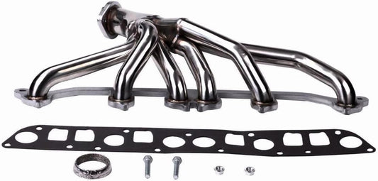 Stainless Steel Performance Exhaust Header Manifold For Jeep Wrangler Cherokee & Grand Cherokee 4.0L TJ YJ XJ ZJ,1991 1992 1993 1994 1995 1996 1997 1998 1999,Sliver