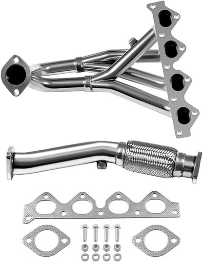 Stainless Steel Performance Exhaust Header Manifold For 1995-2000 Hyundai Elantra， 1997-2001 Hyundai Tiburon 2.0L，1996 1998 1999,pipe,downpipe,down pipe for Hyundai Elantra Tiburon