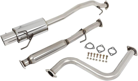 Exhaust Pipe For For Honda 1990-1993 Accord 2.2L 2.5" Pipe + 4" Muffler Tip，1990 1991 1992 1993 HONDA Accord Exhaust Headers Muffler Tip