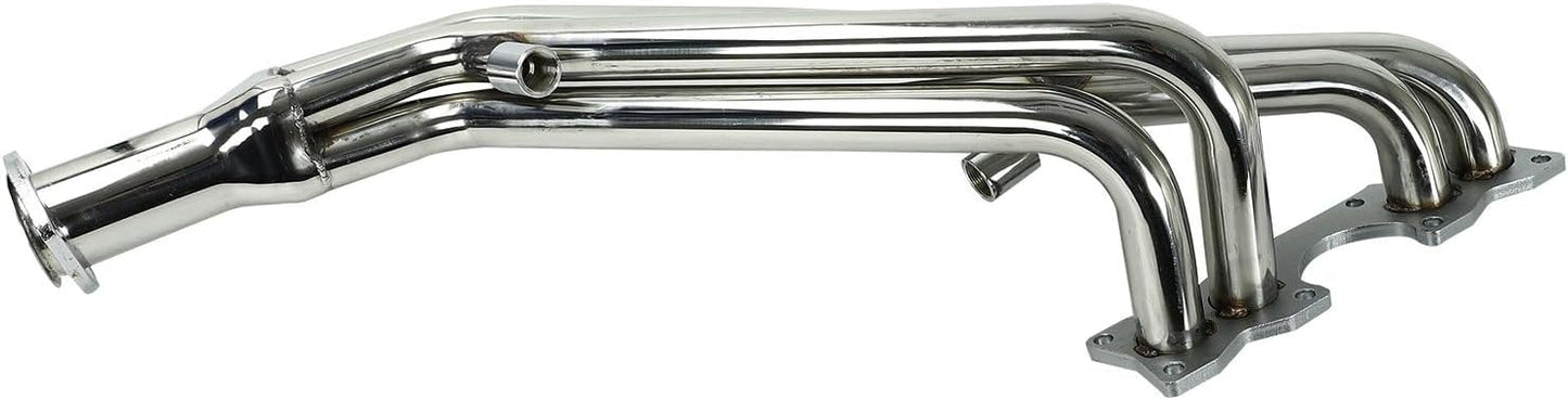 Stainless Steel Exhaust Header Manifold For Nissan D21 Pickup Truck 2.4L Engine Tubular 1990 1991 1992 1993 1994 1995，4WD