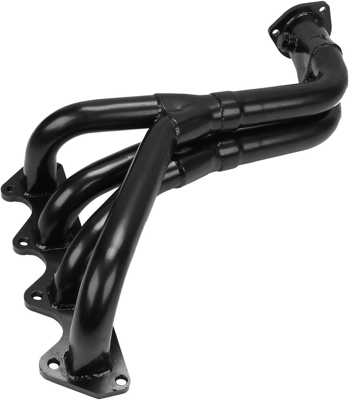 Steel Performance Exhaust Header Manifold For Suzuki Samurai 1986-1995 1.3L，Suzuki Sidekick 1989-1994 1.6L，Geo Tracker 1989-1994 1.6L, 8-Valve，Black