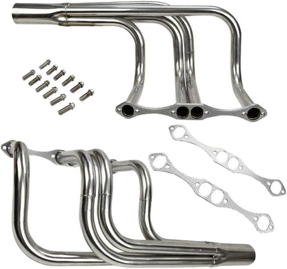 Stainless Steel Performance T-Bucket Sprint Roadster Exhaust Header Manifold For Small Block Chevy SBC V8,265-400 small block Chevy V8 engine,265 283 305 327 350 400 V8 engine