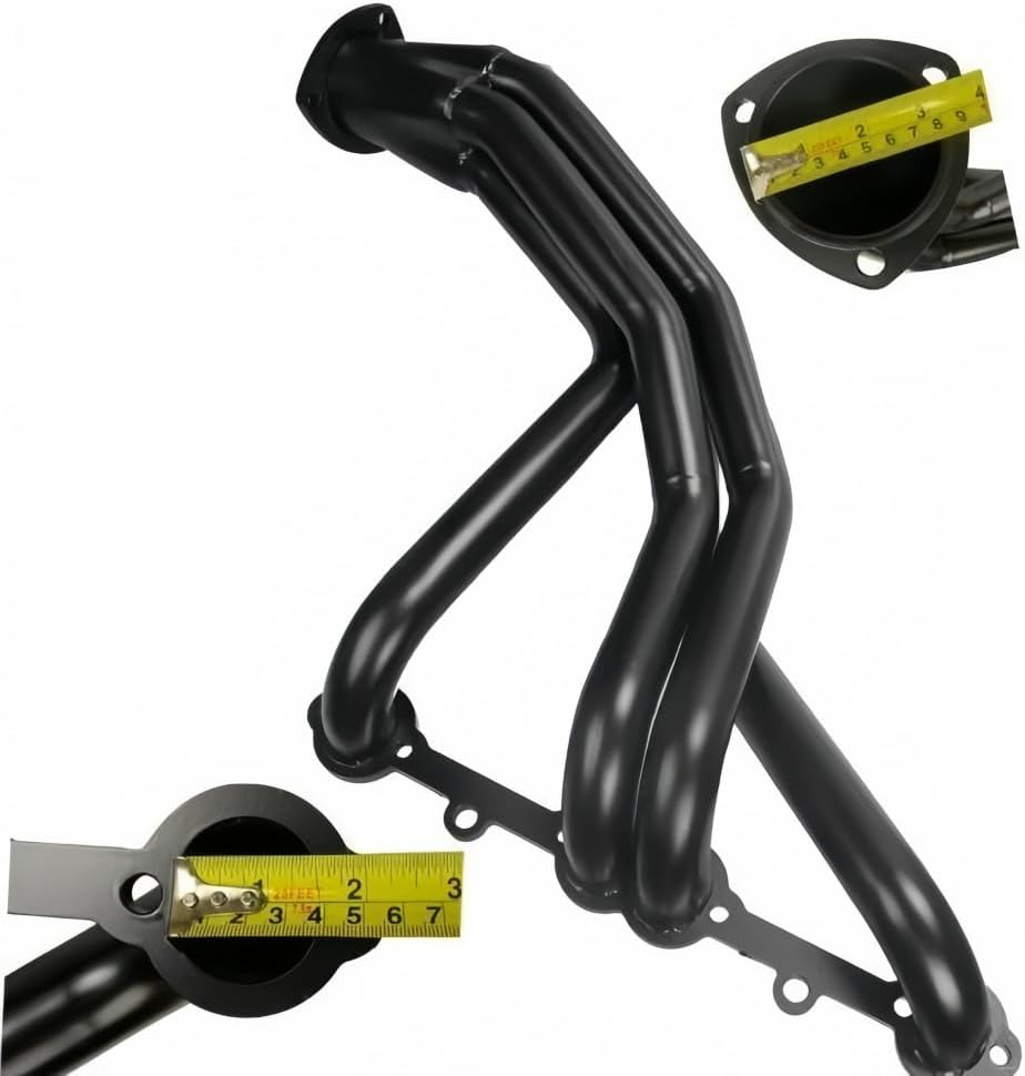 Exhaust Headers kit For Chevy Corvette C2 C3 1963-1982 5.7L V8 305 327 350 ， 63-82 Chevy Corvette Exhaust Headers Manifold Black Strength Steel