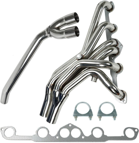 Stainless Steel Performance Exhaust Header Manifold For Nissan Datsun 280Z 280ZX L28E,1977 1978 1979 1980 1981 1982 1983;Y Pipe for Datsun
