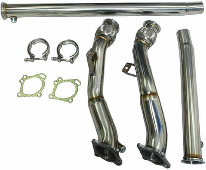 Exhaust Pipe kit For Audi S4 / RS4 / A6 / Allroad Quattro 2000-2005 2.7L B5/ C5 V6，2000 2001 2002 2003 2004 2005 Audi S4/RS4/A6/Allroad Quattro Exhaust Manifold Header Pipes