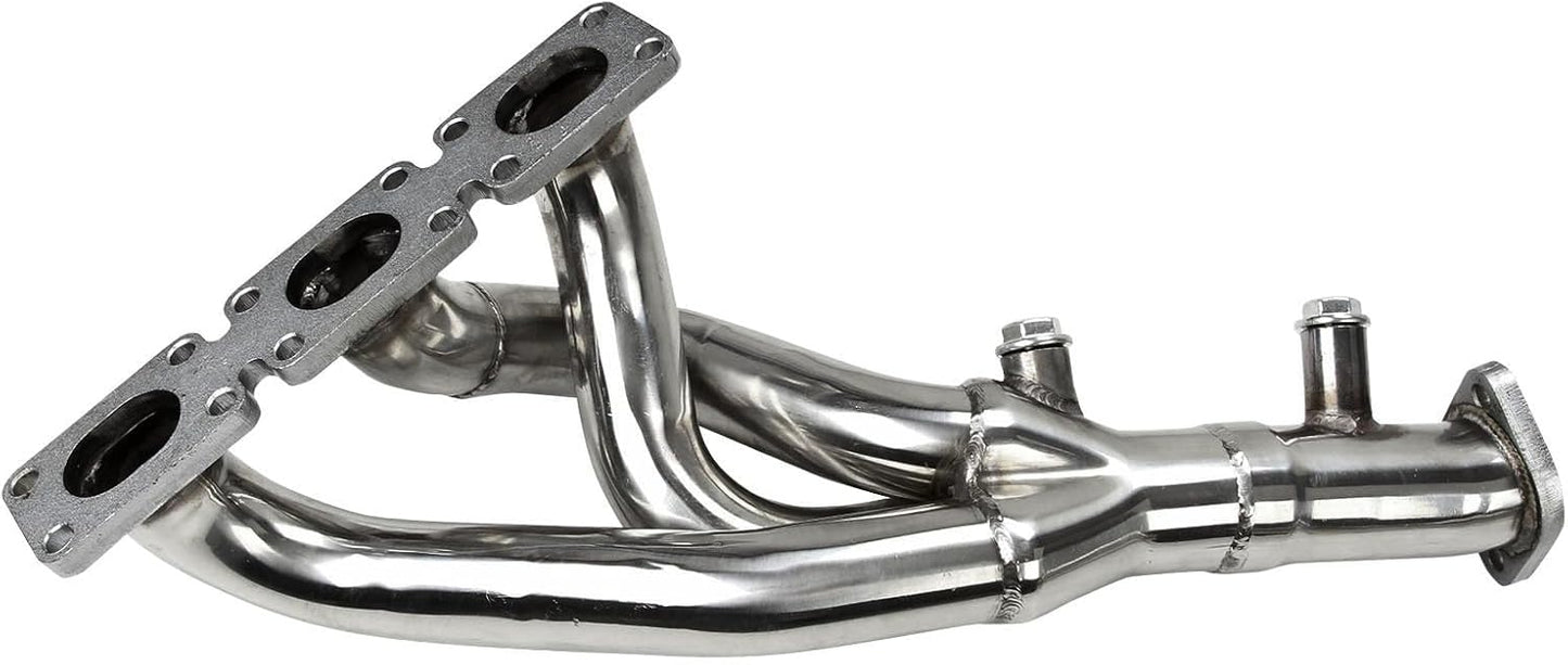 Stainless Steel Performance Exhaust Manifold Header For BMW E46 323i 328i E39 5 Z3 2.5L 2.8L 3.0L L6,1996,1997,1998, 1999, 2000, 2001, 2002, 2003, 2004, 2005,2006