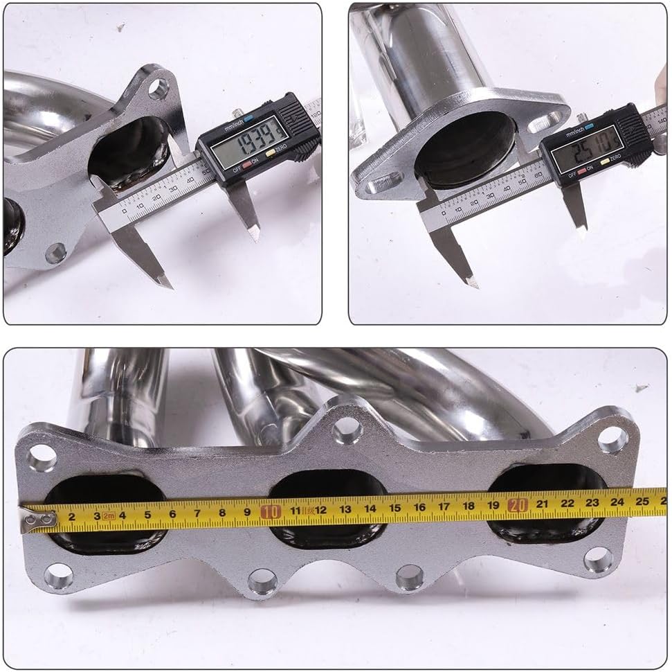 Stainless Steel Performance Exhaust Header Manifold For Mazda Mx6 2.5L V6，1993 1994 1995 1996 1997