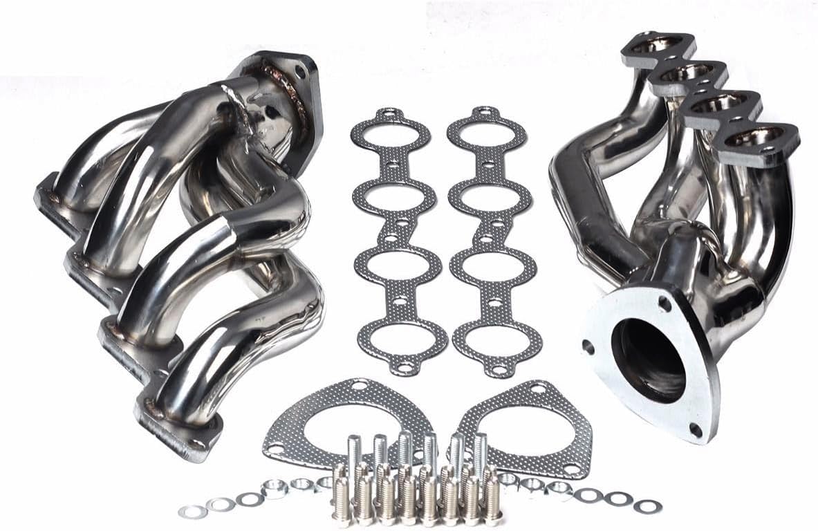 Stainless Steel Performance Exhaust Header Manifold For Chevy GMC 4.8L 5.3L V8，2002-2006 Chevy Avalanche 1500 5.3L & 2000-2006 Chevy Suburban 1500 / Tahoe & 2001-2006 GMC Sierra/Yukon 4.8L, 5.3L