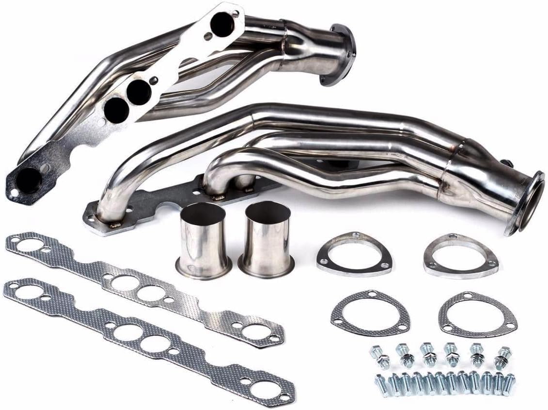 Stainless Steel Performance Exhaust Header Manifold For GMC C/K 5.0L / 5.7L V8 Yukon Suburban,1988-1997,C1500/2500 K1500/2500,307/327/305/350/400