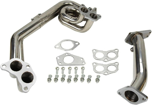 Stainless Steel Performance Exhaust Manifold Header For Subaru Impreza WRX/STI GE GH GR GV 2.0L 2.5L EJ20 EJ25,2008 2009 2010 2011 2012 2013 2014
