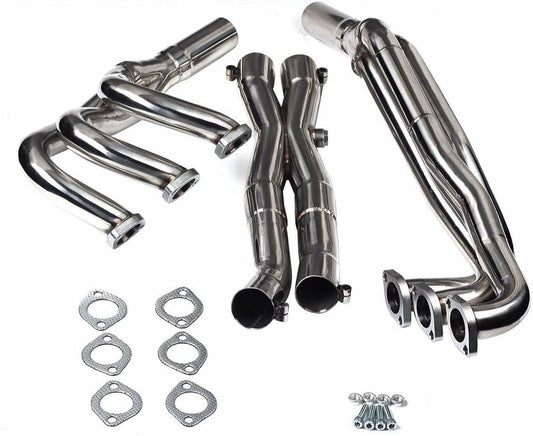 Stainless Steel Performance Exhaust Header Manifold For BMW E30 320I 323I 325 325I 325IX 325E 325ES, 1988 1989 1990 1991 1992 1993,Pipe for BMW E30 2.5L / 2.7L L6