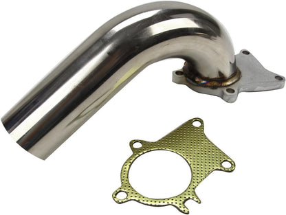Stainless Steel Exhaust Manifold Down pipe for Universal 2.5" T3 / T4，For 90 Degree Stainless Steel 2.5" T3 / T4 + Gasket Fit For Most Car