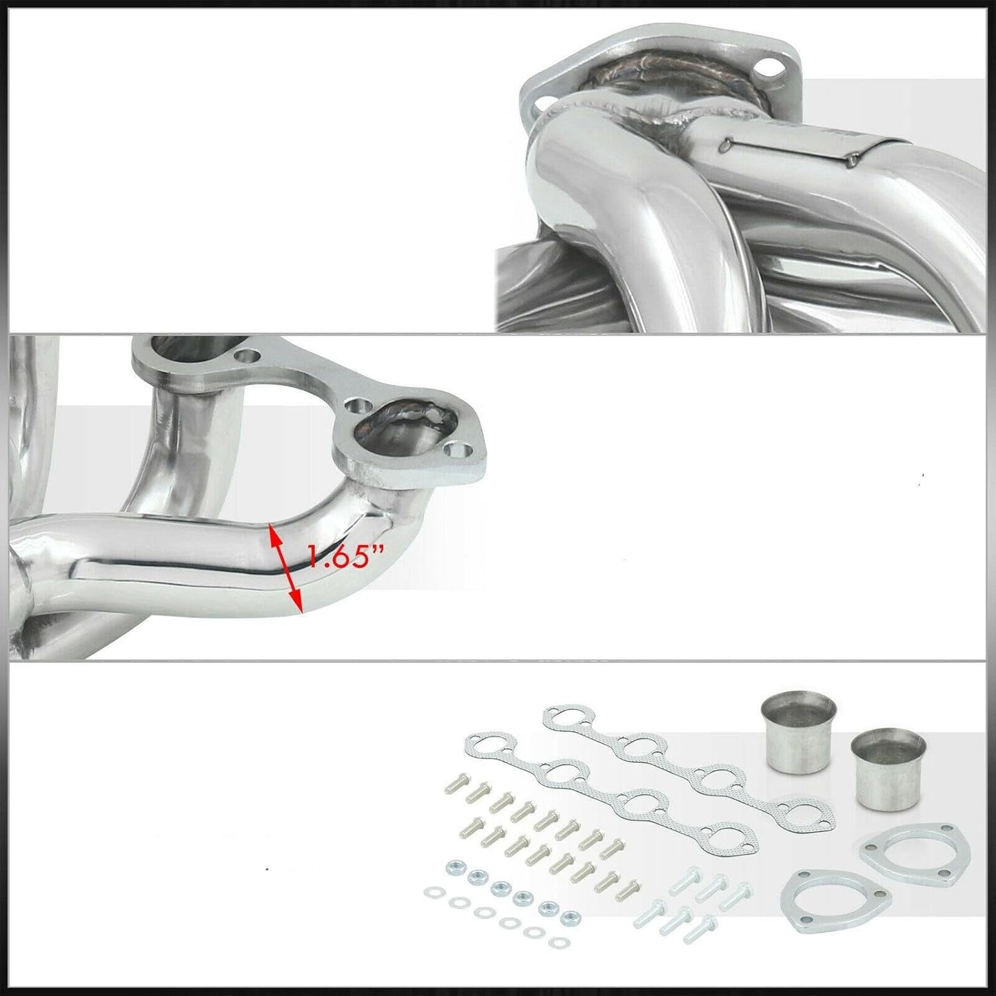 Exhaust Headers For 1964-1978 Ford 260 289 302 v8 SBF Small Block Hugger，Ford Mustang/Galaxie/LTD/Country Squire/Falcon/Fairlane/Torino/Bronco/Thunderbird & Mercury Cougar Exhaust Manifolds Header