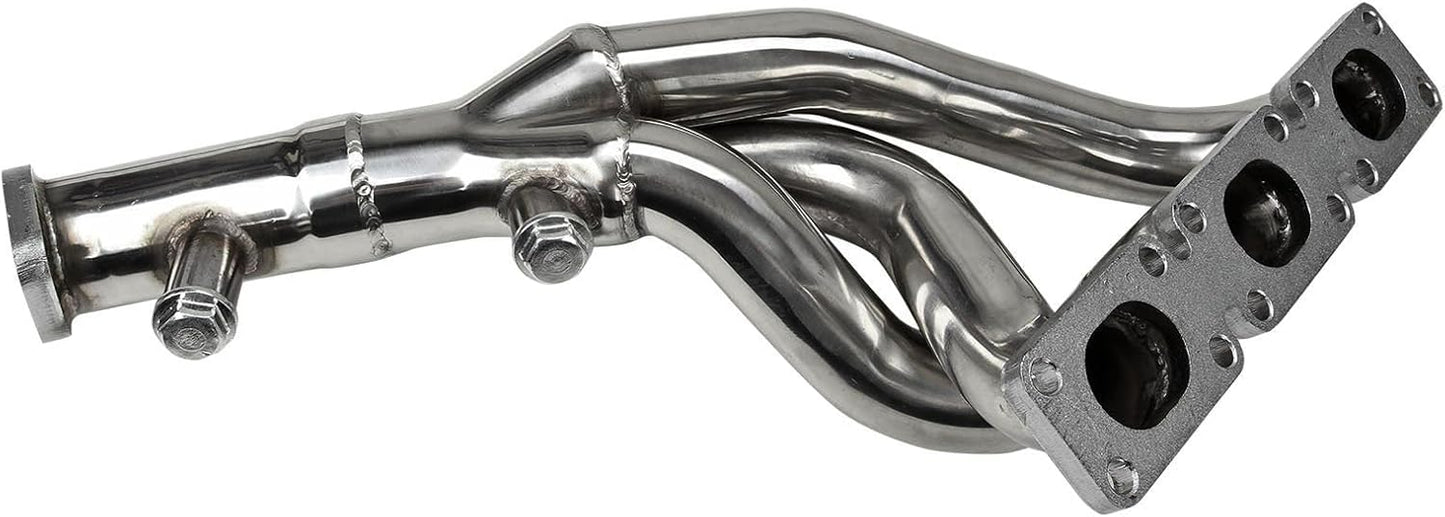 Stainless Steel Performance Exhaust Manifold Header For BMW E46 323i 328i E39 5 Z3 2.5L 2.8L 3.0L L6,1996,1997,1998, 1999, 2000, 2001, 2002, 2003, 2004, 2005,2006