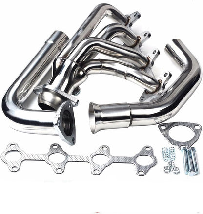 Stainless Steel Performance Exhaust Header Manifold For Chevy Chevrolet S10 & GMC Sonoma；2.2L 2WD；1994 1995 1996 1997 1998 1999 2000 2001 2002 2003 2004
