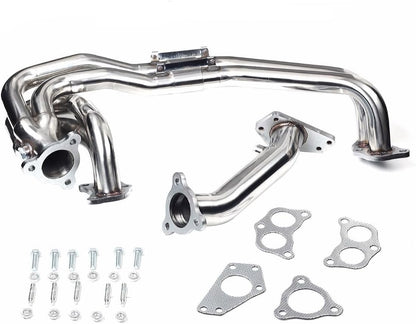 Stainless Steel Performance Exhaust Manifold Header Kit For Subaru Impreza WRX/STI 2.0L / 2.5L EJ205 EJ255 2002 2003 2004 2005 2006 2007