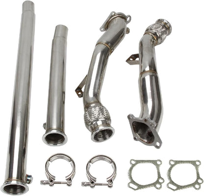 Exhaust Pipe kit For Audi S4 / RS4 / A6 / Allroad Quattro 2000-2005 2.7L B5/ C5 V6，2000 2001 2002 2003 2004 2005 Audi S4/RS4/A6/Allroad Quattro Exhaust Manifold Header Pipes