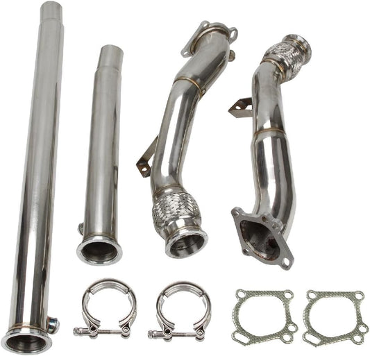 Exhaust Pipe kit For Audi S4 / RS4 / A6 / Allroad Quattro 2000-2005 2.7L B5/ C5 V6，2000 2001 2002 2003 2004 2005 Audi S4/RS4/A6/Allroad Quattro Exhaust Manifold Header Pipes