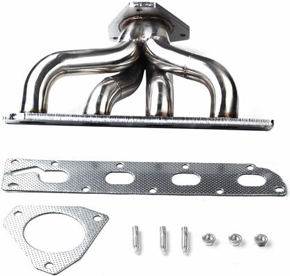 Stainless Steel Exhaust Header Manifold For 2005-2010 Chevy Coblat & 2006-2010 Chevy HHR & 2004-2005 Saturn Ion-1 & 2004-2007 Saturn Ion-2，2.2L / 2.4L I4 Non-Turbo