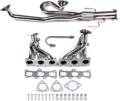 Stainless Steel Performance Exhaust Header Manifold For Mazda Mx6 2.5L V6，1993 1994 1995 1996 1997