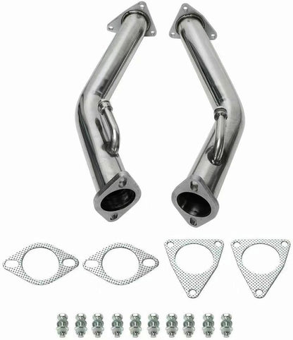 Stainless Steel Exhaust Manifold Down pipe for Nissan 2009-2018 370z ，Compatible With 2008-2013 Infiniti G37 3.7L V6， VQ37VHR