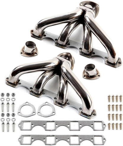Stainless Steel Exhaust Header Manifold For Cadillac Calais 1968-1976 & Cadillac Commercial Chassis 1968-1974 & Cadillac DeVille 1968-1979 & Cadillac Eldorado 1968-1978 ，7.0L/7.7L/8.2L Big Block