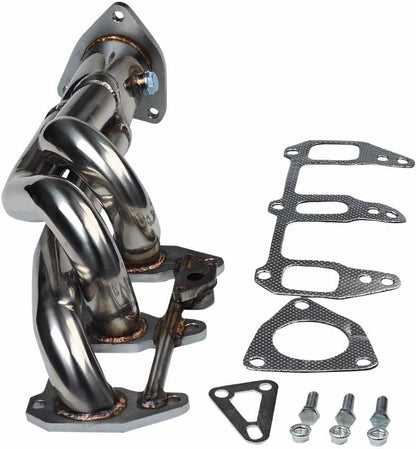 Stainless Steel Performance Exhaust Header Manifold For Mazda RX-8 SE3P 1.3L 13B-MSP Renesis,2004 2005 2006 2007 2008 2009 2010 2011,3-1