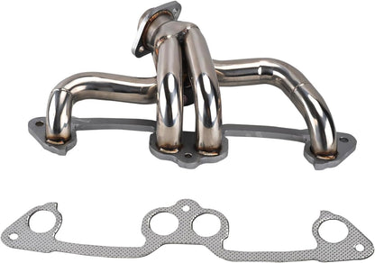 Stainless Steel Performance Exhaust Header Manifold For Jeep Wrangler YJ & TJ 2.5L,1991 1992 1993 1994 1995 1996 1997 1998 1999 2000 2001 2002