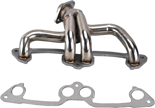 Stainless Steel Performance Exhaust Header Manifold For Jeep Wrangler YJ & TJ 2.5L,1991 1992 1993 1994 1995 1996 1997 1998 1999 2000 2001 2002
