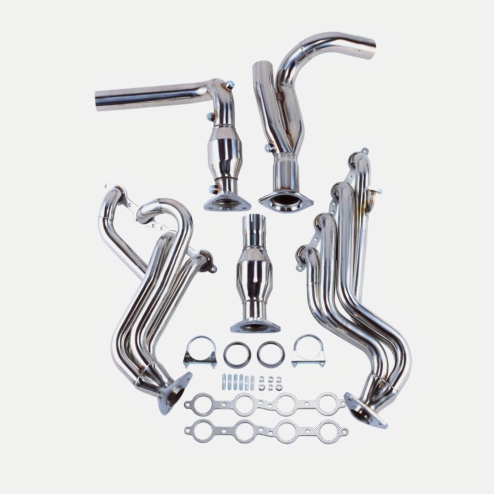 Exhaust Header kit For Chevy Avalanche/Silverado & GMC Yukon/XL & GMC Sierra V8 GMT800 ，1999 2000 2001 2002 2003 2004 2005 Chevy Avalanche/Silverado & GMC Yukon/XL/Sierra Exhaust Headers Manifold