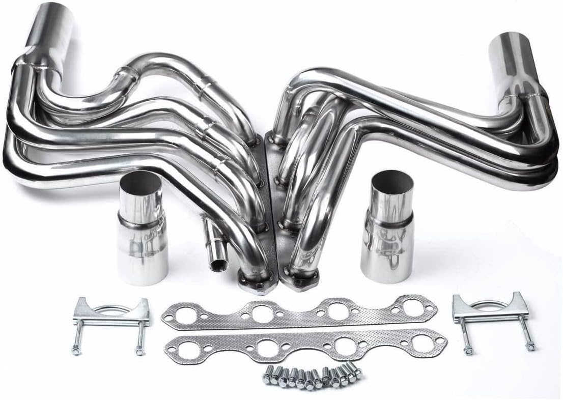 Stainless Steel Performance Exhaust Header Manifold For Ford Bronco F150 F250 5.8L 1987 1988 1989 1990 1991 1992 1993 1994 1995 1996,F-150 F-250 Bronco Pickup Truck
