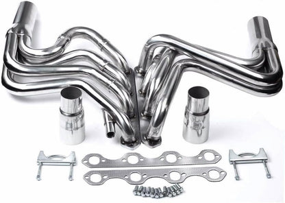 Stainless Steel Performance Exhaust Header Manifold For Ford Bronco F150 F250 5.8L 1987 1988 1989 1990 1991 1992 1993 1994 1995 1996,F-150 F-250 Bronco Pickup Truck