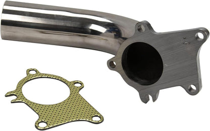 Stainless Steel Exhaust Manifold Down pipe for Universal 2.5" T3 / T4，For 90 Degree Stainless Steel 2.5" T3 / T4 + Gasket Fit For Most Car