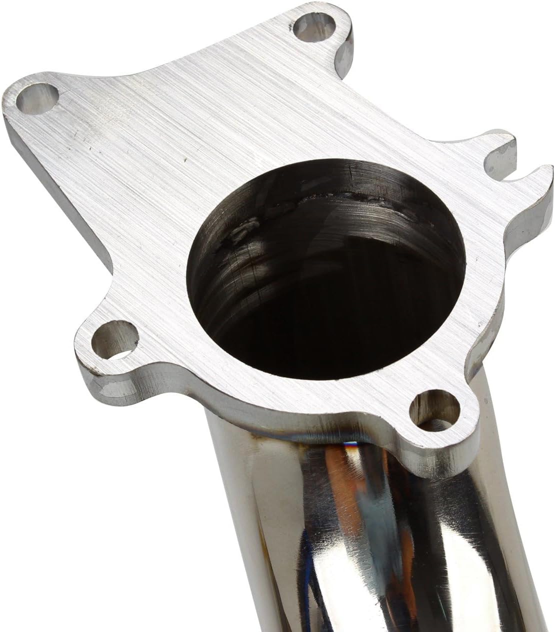 Stainless Steel Exhaust Manifold Down pipe for Universal 2.5" T3 / T4，For 90 Degree Stainless Steel 2.5" T3 / T4 + Gasket Fit For Most Car