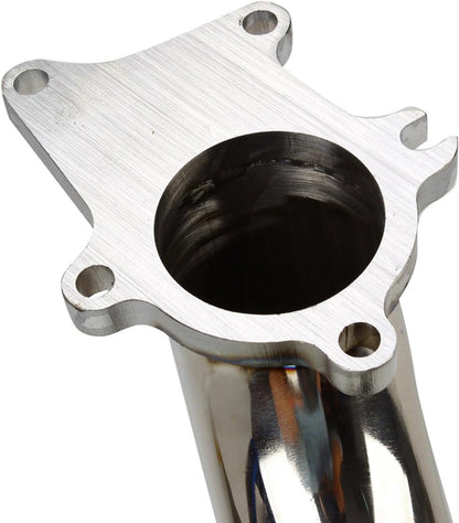 Stainless Steel Exhaust Manifold Down pipe for Universal 2.5" T3 / T4，For 90 Degree Stainless Steel 2.5" T3 / T4 + Gasket Fit For Most Car