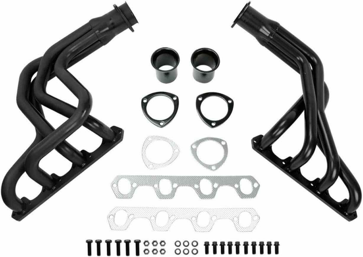 Performance Exhaust Header Manifold For Ford F100 F-100 2WD 302W 5.0L V8,1969 1970 1971 1972 1973 1974 1975 1976 1977 1978 1979，Black，2WD
