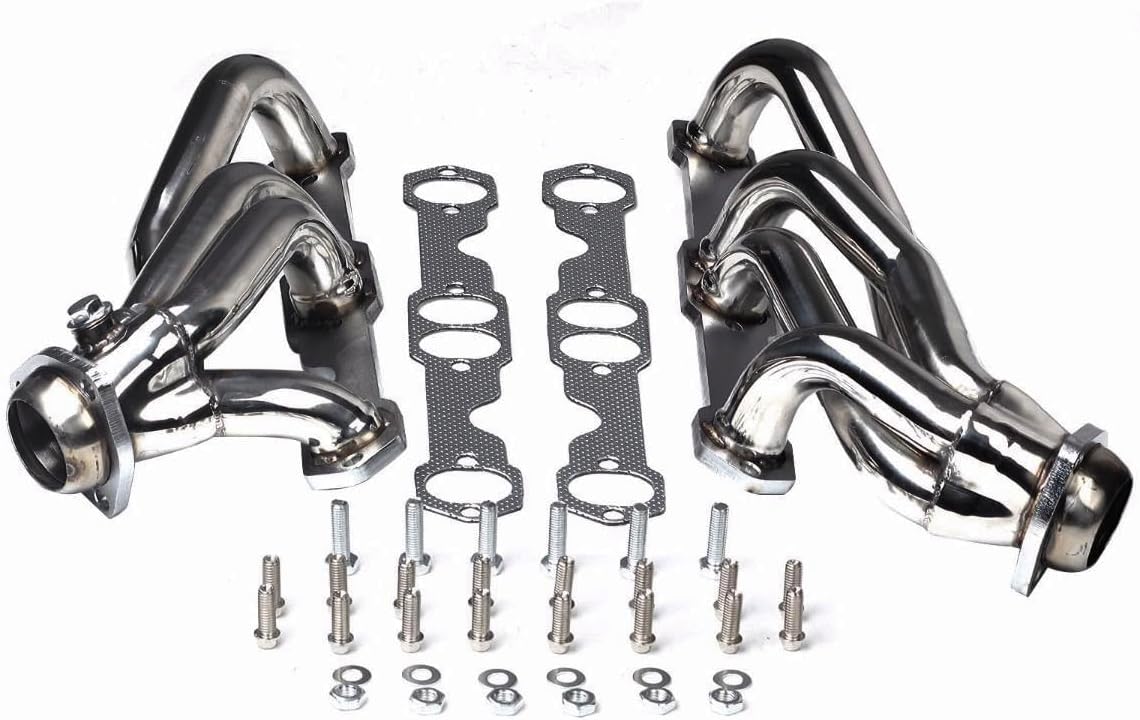 Exhaust Header Manifold For 1988-1997 Chevy/GMC C1500 & 1988-1995 Chevy/GMC K1500 & 1992-1994 Chevy Blazer & 1992-1995 Chevy Tahoe/GMC Yukon Suburban,Engine C1500/K1500 ，305 350 5.0L 5.7L