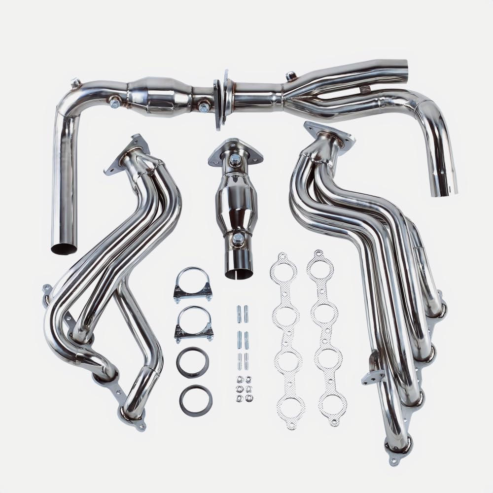 Exhaust Header kit For Chevy Avalanche/Silverado & GMC Yukon/XL & GMC Sierra V8 GMT800 ，1999 2000 2001 2002 2003 2004 2005 Chevy Avalanche/Silverado & GMC Yukon/XL/Sierra Exhaust Headers Manifold