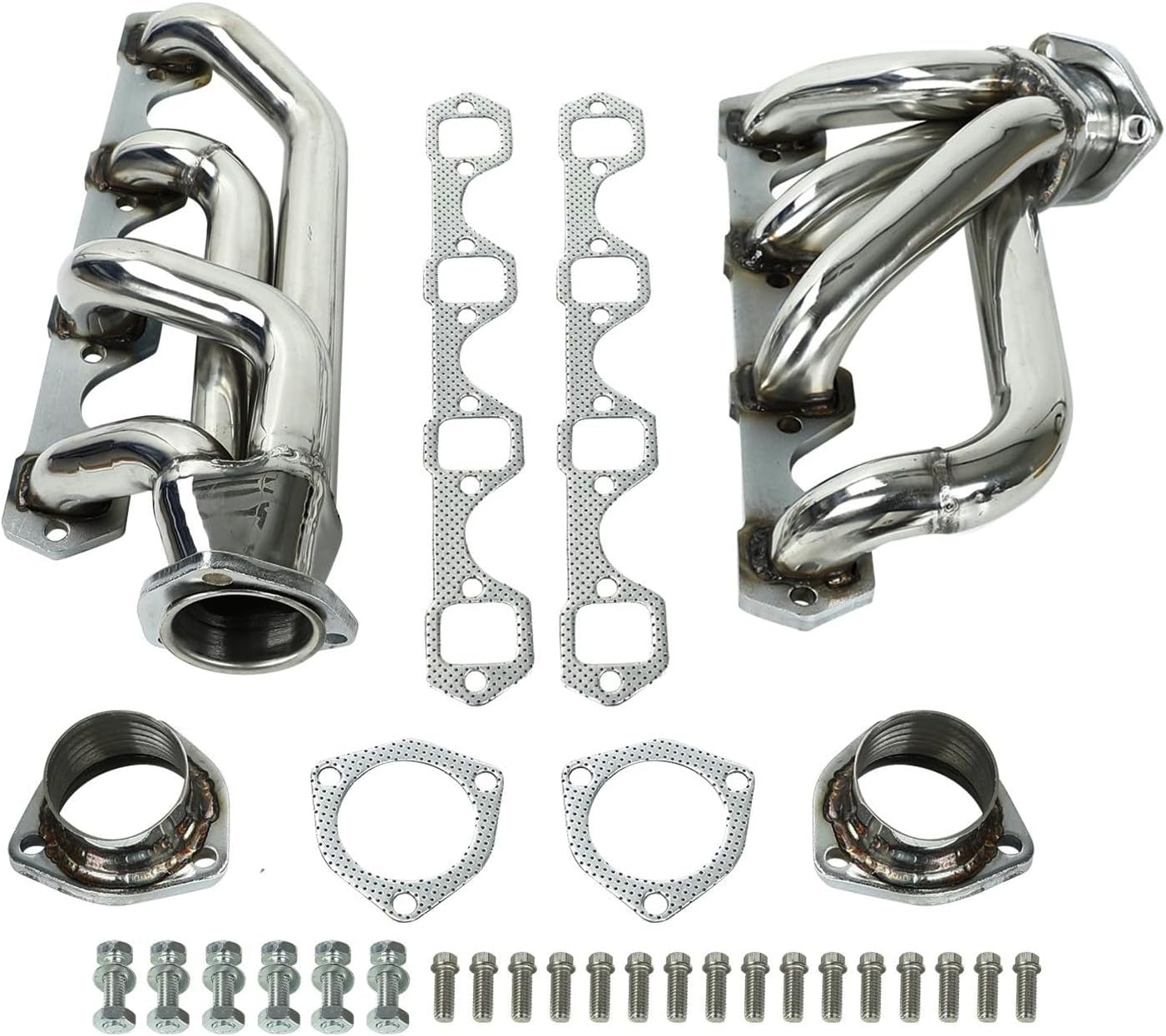 Stainless Steel Performance Exhaust Header Manifold For 260 289 302 V8 1964-1977 Ford Mustang Maverick Fairlane Falcon, Mercury Cougar Comet 260 289 302 V8