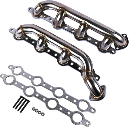 Stainless Steel Performance Exhaust Header Manifold For Ford F250 F350 F450 7.3L V8;1997 1998 1999 2000 2001 2002 2003