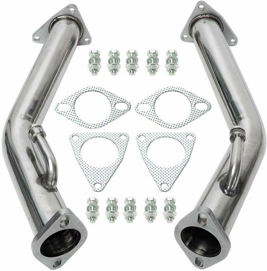 Stainless Steel Exhaust Manifold Down pipe for Nissan 2009-2018 370z ，Compatible With 2008-2013 Infiniti G37 3.7L V6， VQ37VHR