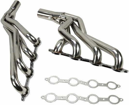 Stainless Steel Performance Exhaust Header Manifold For Chevrolet Chevy C10 LS LS1 LS2 LS3 LS6 Truck 1-3/4" Swap,Chevy Trucks 1967-1986 C10 Pickups V8 Engines,2WD