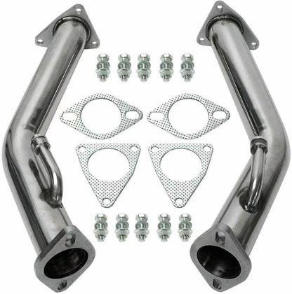 Stainless Steel Exhaust Manifold Down pipe for Nissan 2009-2018 370z ，Compatible With 2008-2013 Infiniti G37 3.7L V6， VQ37VHR